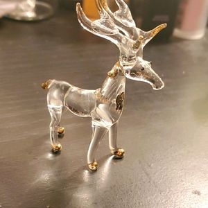 Glass elk figurine